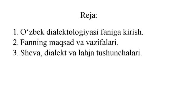 O'zbek dialektologiyasi fanining maqsad va vazifalari - Image 2