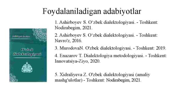 O'zbek dialektologiyasi fanining maqsad va vazifalari - Image 3