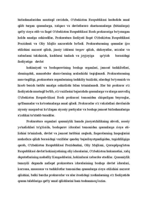 O'zbekiston Respublikasida prokuratura organlarining huquqiy asoslari - Image 4
