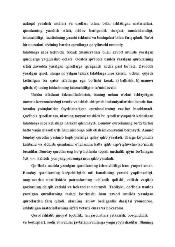 O'xshash bo'lmagan o'tochar qurollar tushunchasi va ularning tasniflanishi - Image 3