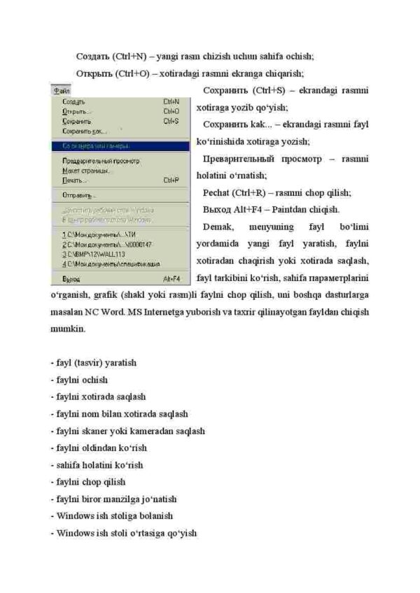 Paint muharriri bosh menyusining bo'limlari - Image 3