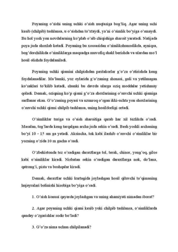 Poyaning bo'yiga o'sishi - Image 3