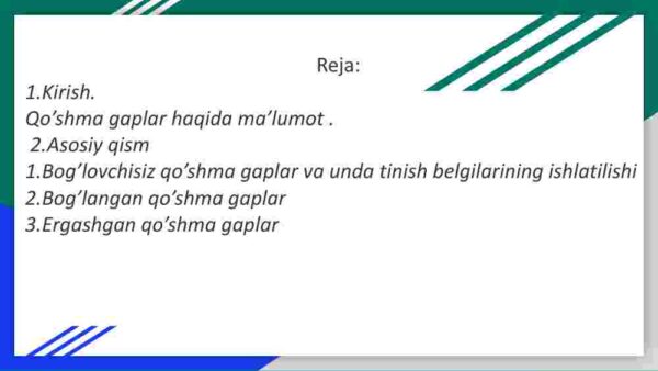 Qo'shma gaplar va uning turlari - Image 2
