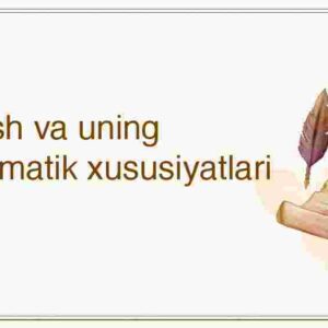 Ravish va uning grammatik xususiyatlari