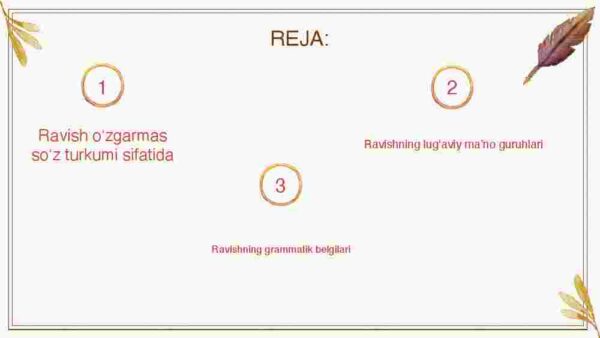 Ravish va uning grammatik xususiyatlari - Image 2