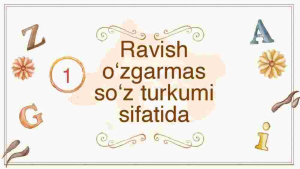 Ravish va uning grammatik xususiyatlari - Image 3