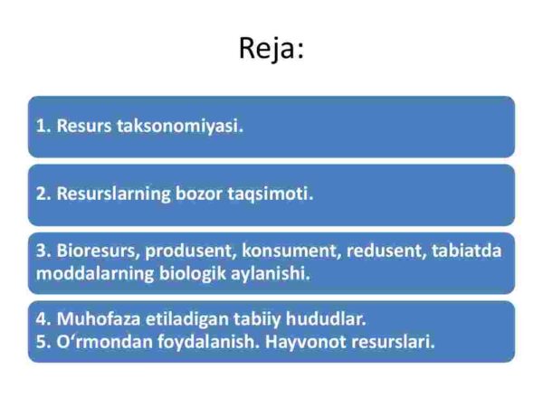 Resurslarni taqsimlash: vaqt davomiyligi va qazib olish narxi. Biologik resurslar va alohida muhofaza qilinadigan hududlar - Image 2