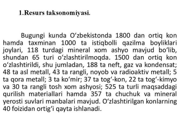 Resurslarni taqsimlash: vaqt davomiyligi va qazib olish narxi. Biologik resurslar va alohida muhofaza qilinadigan hududlar - Image 3
