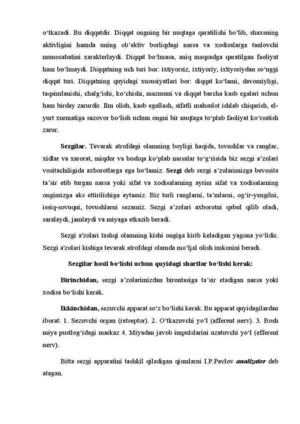 Sezgi, diqqat, xotira va uning turlari - Image 3