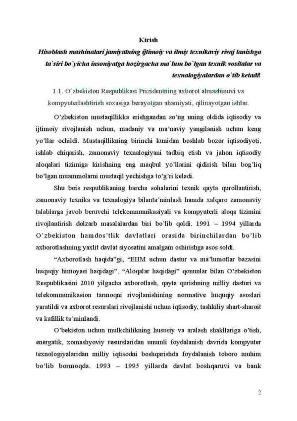 Shaxsiy kompyuterlarni jixozli nazorati va ularga texnik xizmat ko'rsatish - Image 2