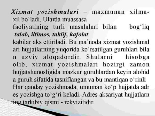 Sohaviy xizmat yozishmalari - Image 4