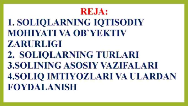 Soliqlar, turlari va funksiyalari - Image 2