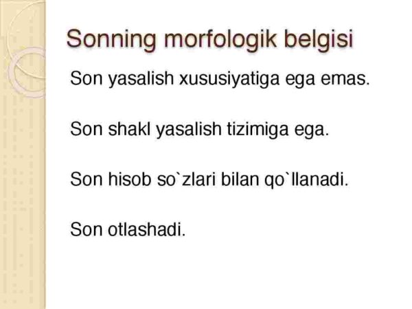 Son va ravish, ularning lug'aviy-grammatik guruhlari - Image 4