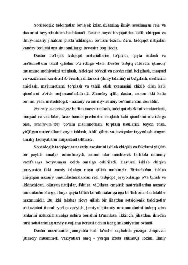 Sotsiologik tadqiqotlarni tashkil etish va umumlashtirish - Image 2