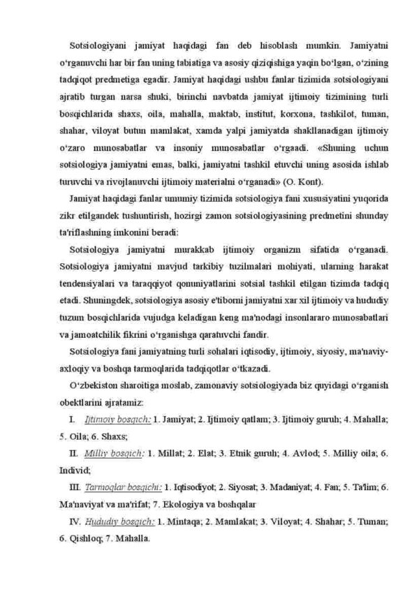 Sotsiologiya fanining nazariy asoslari - Image 2