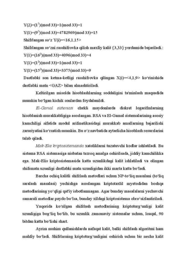 Laboratoriya ishi: Standart blokli va ochiq kalitli kriptotizimlar algorimlarini dasturlash - Image 4