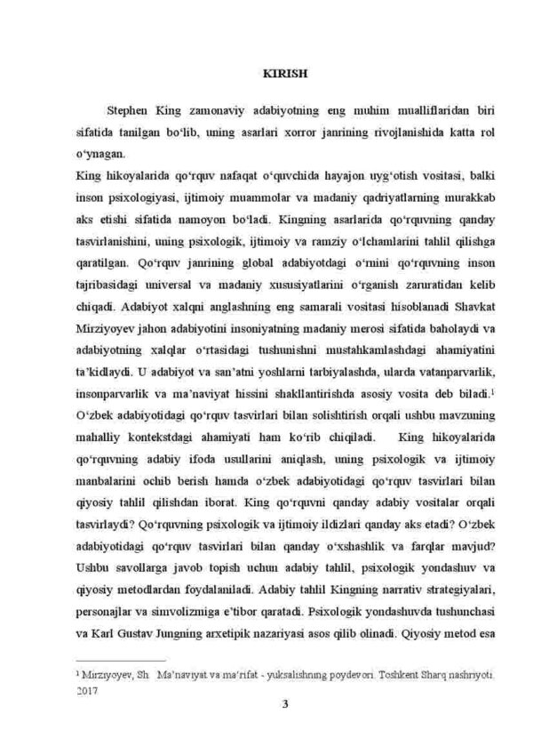 Stephen King asarlarida qo'rquvning ifodasi - Image 3