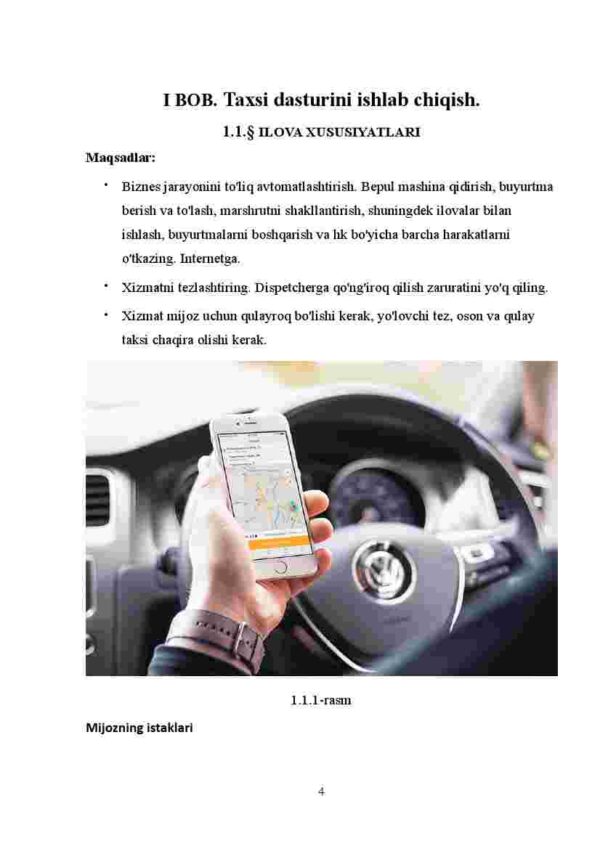 Taksi xizmati va axborot tizimi mobil ilovasini ishlab chiqish - Image 4