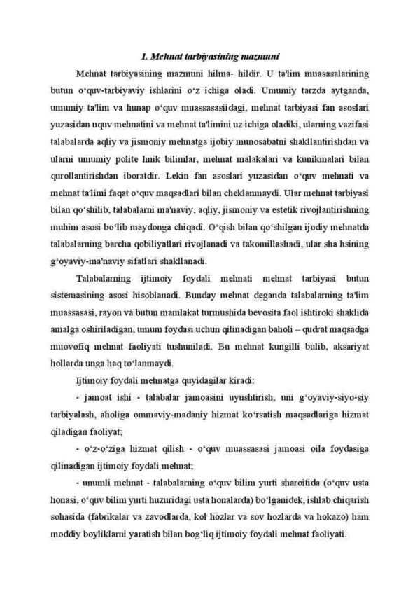 Talabalarni mehnatsevarlik ruhida tarbiyalashda guruh rahbarining roli - Image 2