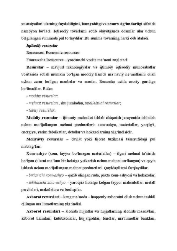 Talablar va resurslar - Image 4