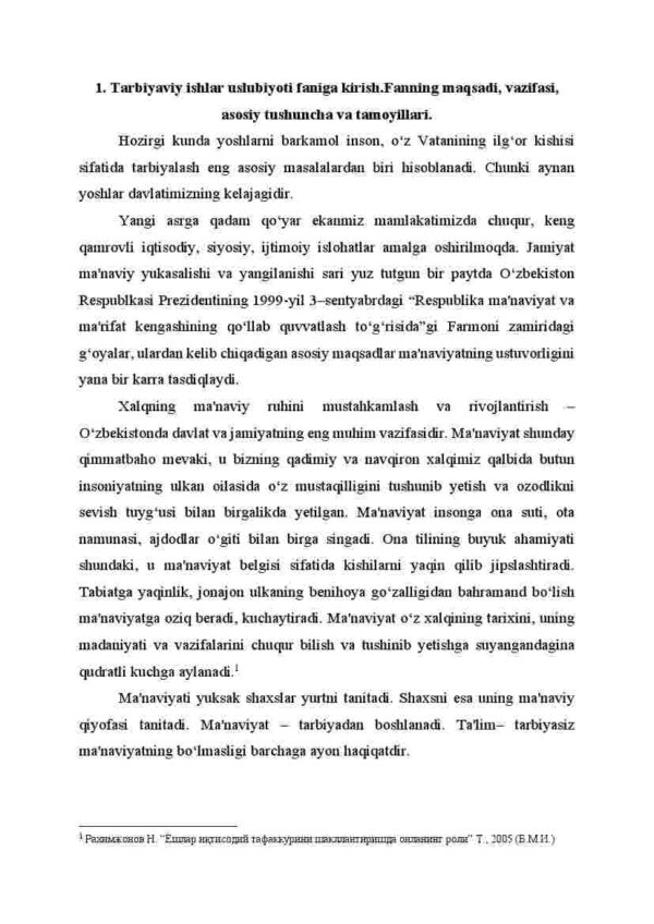 Tarbiyaviy ishlar uslubiyoti faniga kirish - Image 2