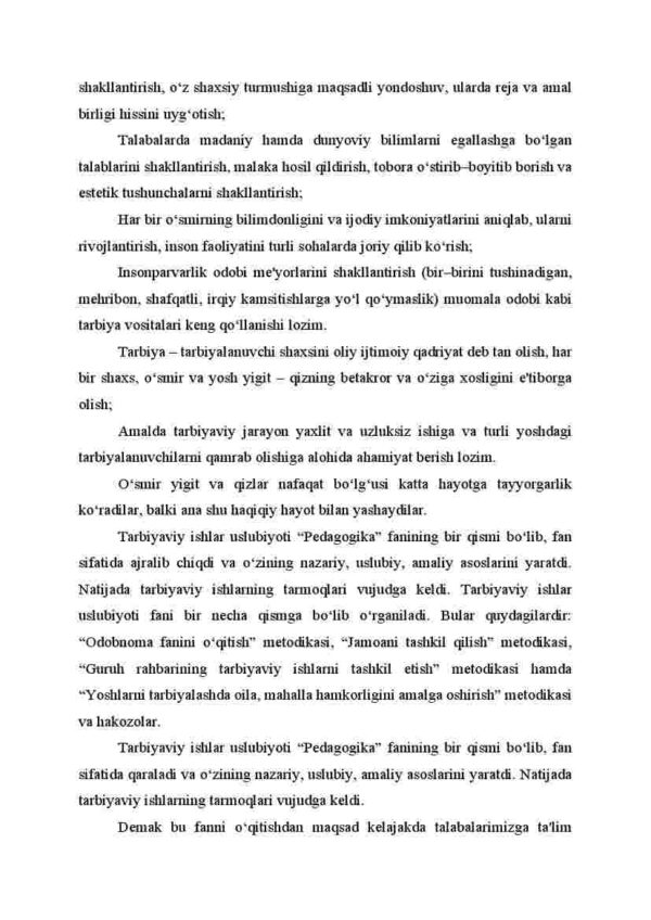 Tarbiyaviy ishlar uslubiyoti faniga kirish - Image 4
