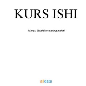Tashkilot va uning muhiti