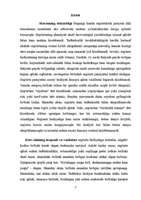 Tavakkalchilikni pasaytirishda sug'urtaning ahamiyati - Image 3