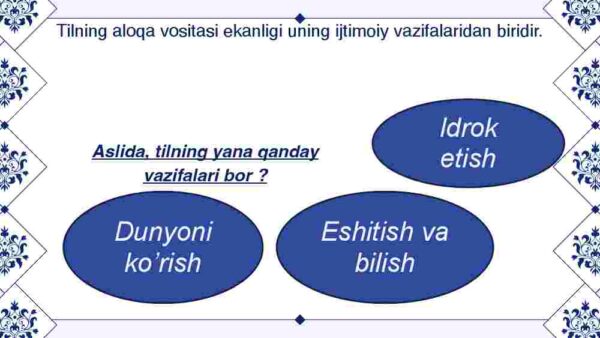 Tilning axborot to'plash va uzatish funksiyasi - Image 3