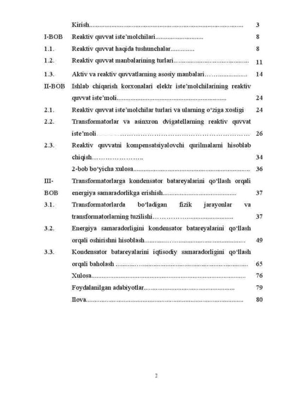 Transformatorlarni reaktiv quvvat boshqaruvi orqali energiya tejamkorligini oshirish - Image 2