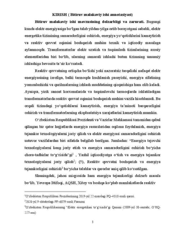 Transformatorlarni reaktiv quvvat boshqaruvi orqali energiya tejamkorligini oshirish - Image 3