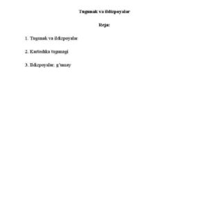 Tugunak va ildizpoyalar