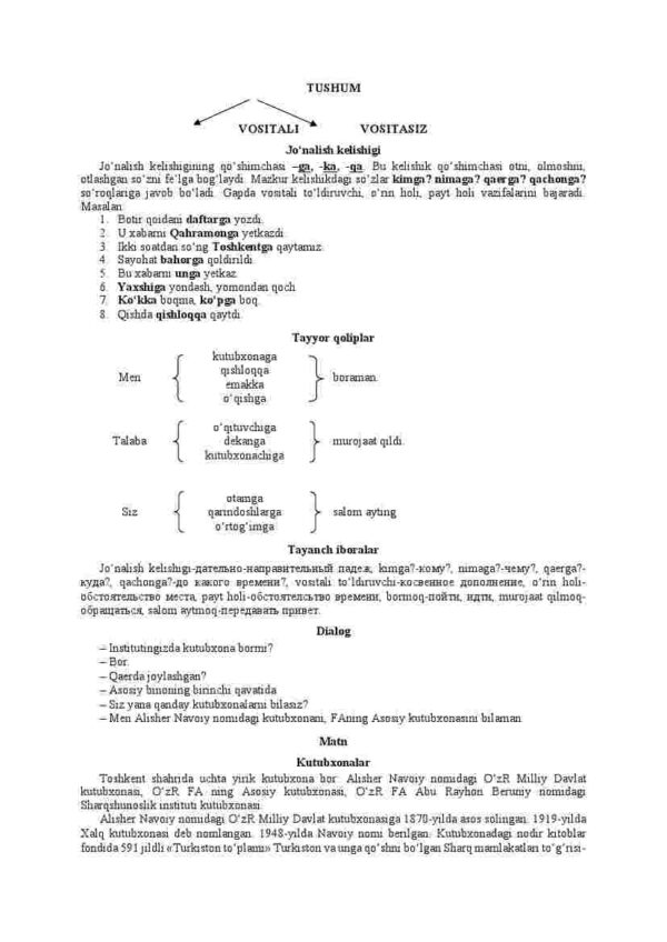 Tushum va jo'nalish kelishiklari - Image 3