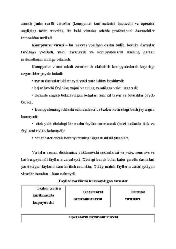 Virus va antiviruslar tasnifi - Image 3