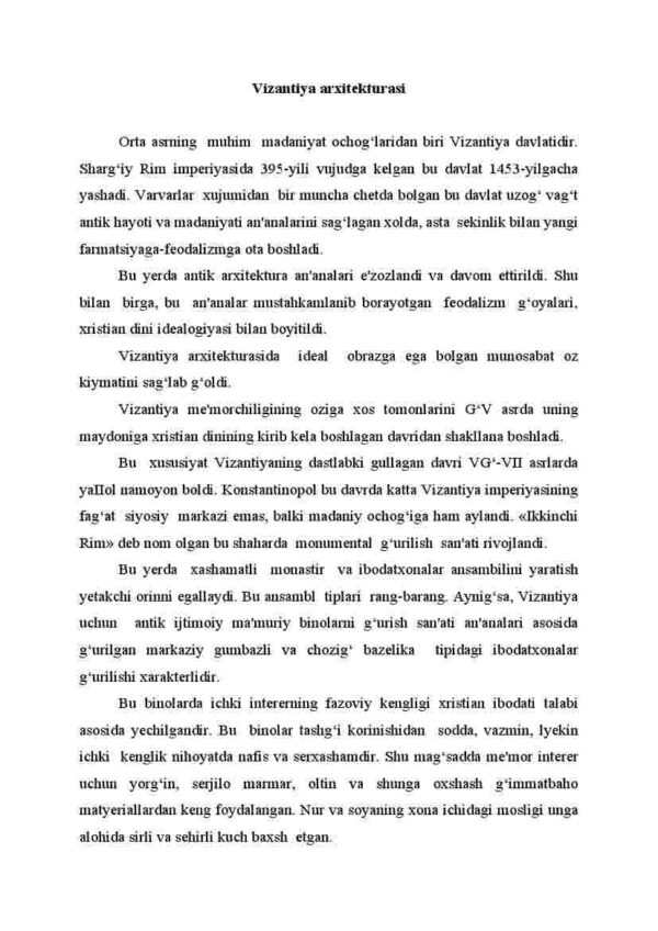 Vizantiya arxitekturasi