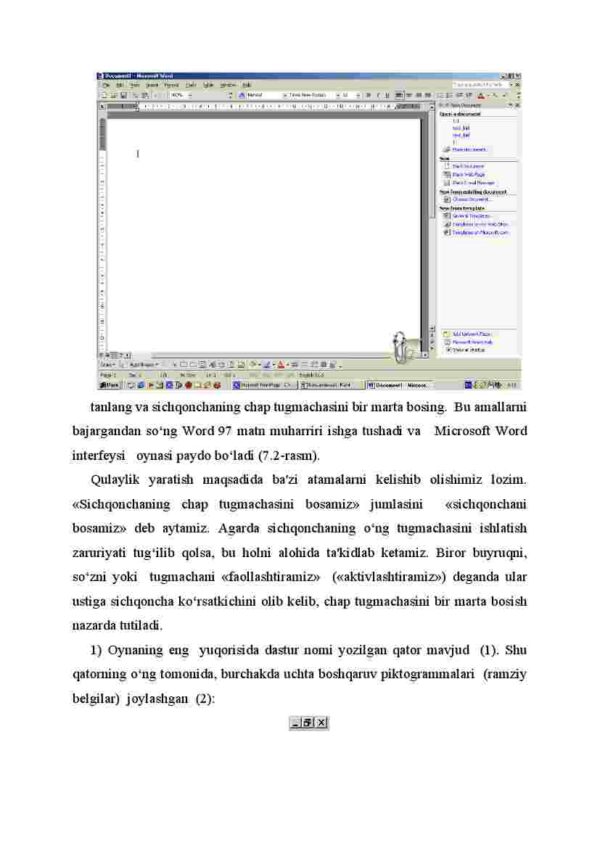 WORD matn muharriri, uning imkoniyatlari va interfeysi oynasining to'zilishi - Image 4