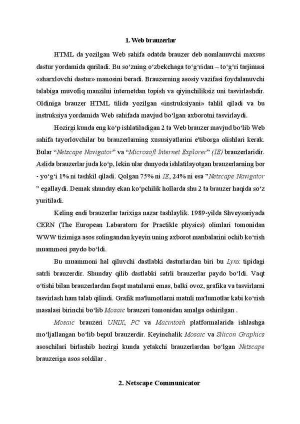 Web brauzerlar va html tili asoslari - Image 2