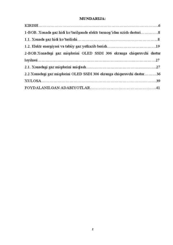 Xonada gaz hidi ko'tarilganda elektr tarmog'idan uzish dasturini loyihalash - Image 2