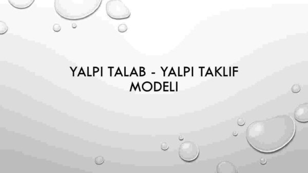Yalpi talab - yalpi taklif modeli