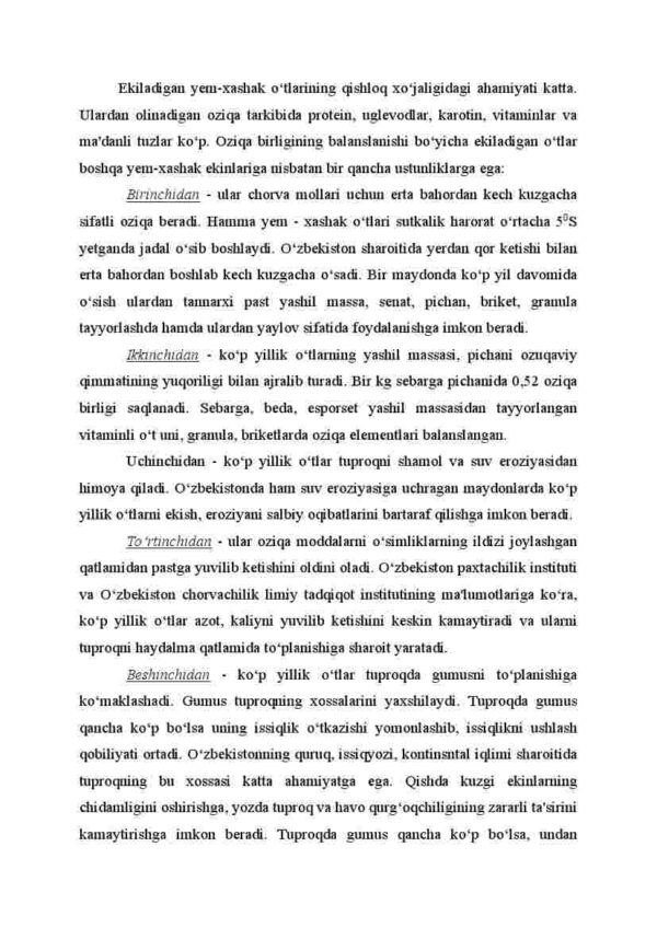 Yem - xashak o'tlarining umumiy ta'rifi. Beda biologiyasi - Image 2