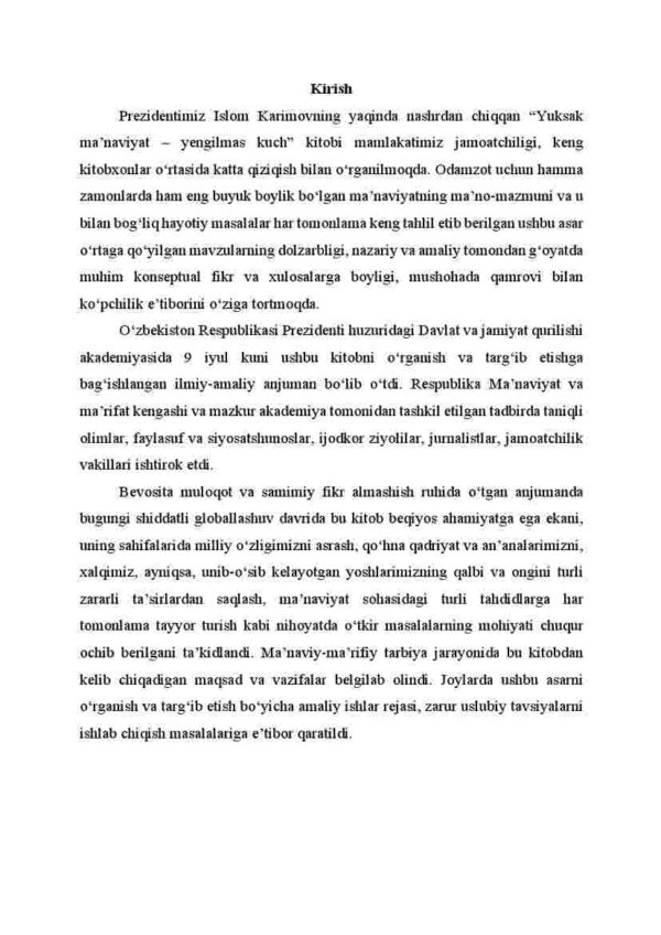 Yuksak ma'naviyat – yengilmas kuch - Image 2