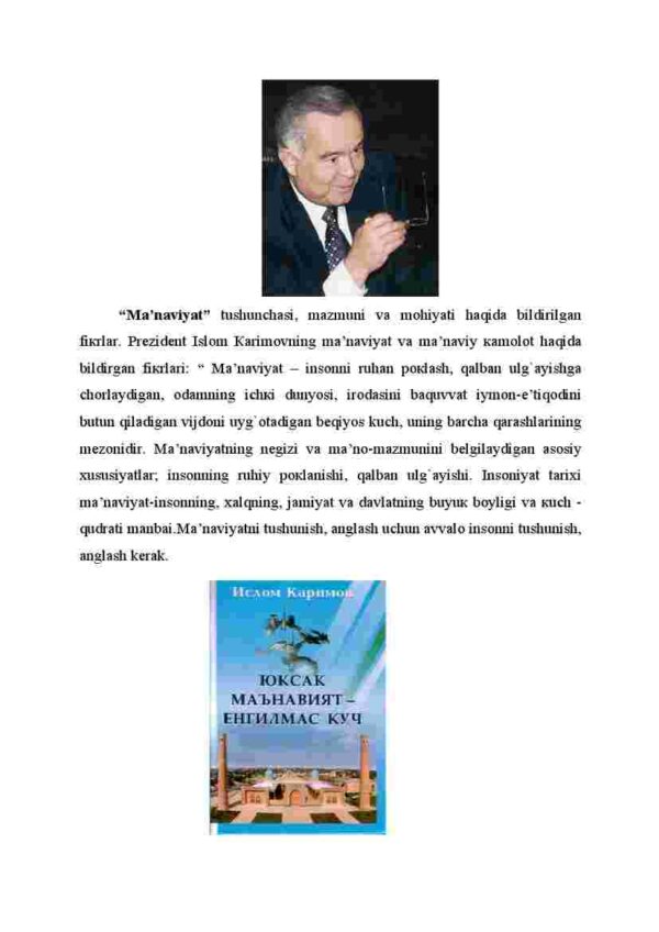 Yuksak ma'naviyat – yengilmas kuch - Image 3