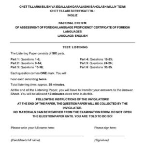 Multilevel Mock testiga tayyorlanish uchun listening test (audio va javoblari bilan)