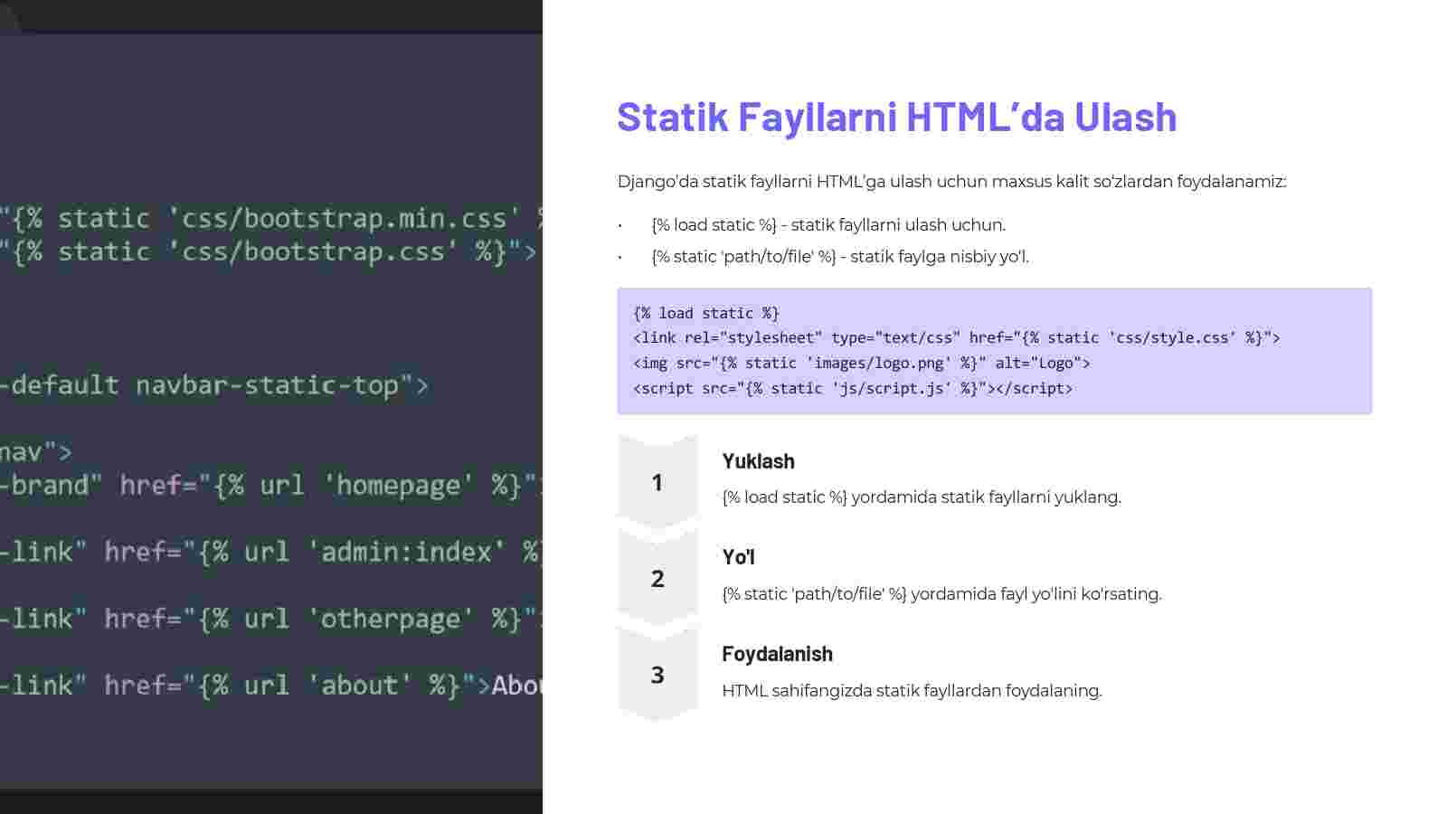 Django'da Statik Fayllar va Bootstrap Integratsiyasi - Image 3