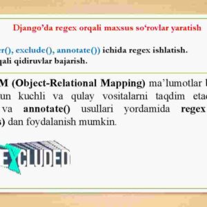 Django'da regex orqali maxsus so'rovlar yaratish