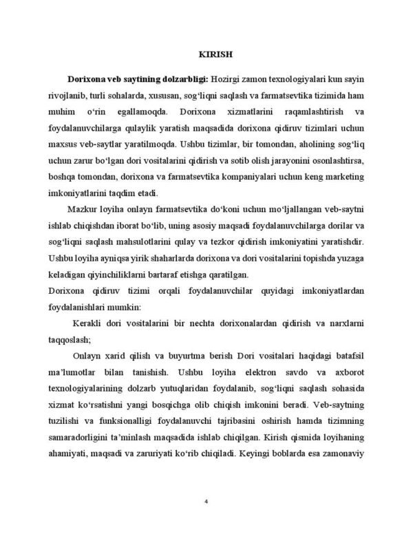 Dorixona veb sayti mavzusida - Image 3