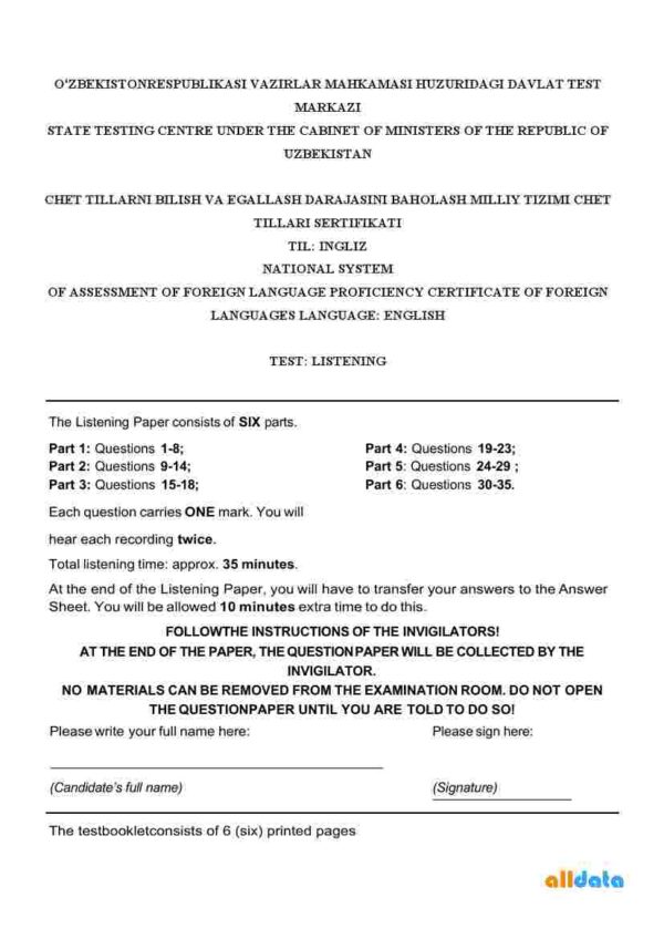 Multilevel Mock testiga tayyorlanish uchun listening test 2025 (2-test, audio va javoblari bilan)