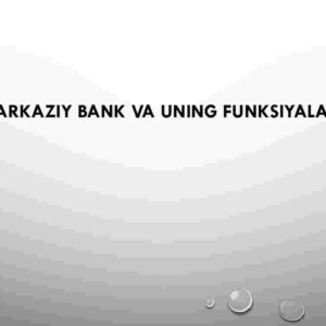 Markaziy bank va uning funksiyalari
