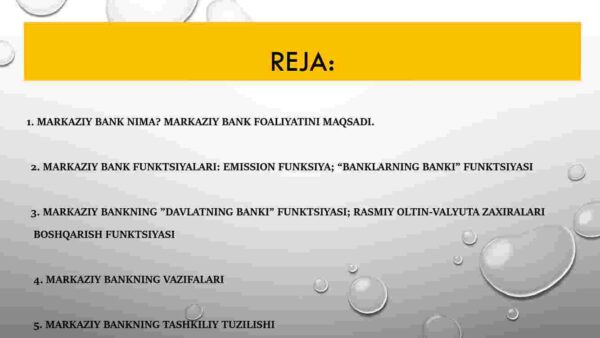 Markaziy bank va uning funksiyalari - Image 2