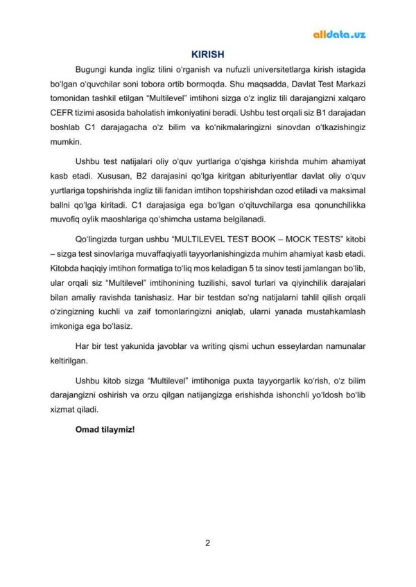 MULTILEVEL TEST BOOK: Mock tests - Image 3